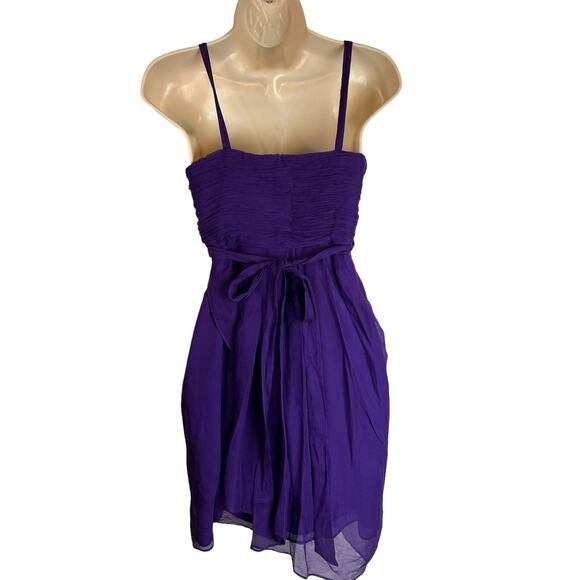 J. Crew purple Silk Cocktail party dress, Sz 0 - ruched draped - Picture 11 of 13
